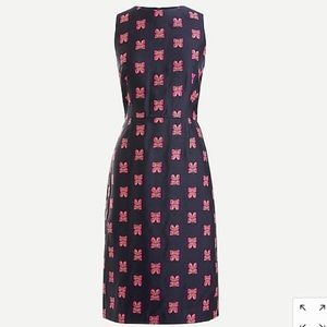 J CREW Sheath dress in butterfly jacquard NWT 00